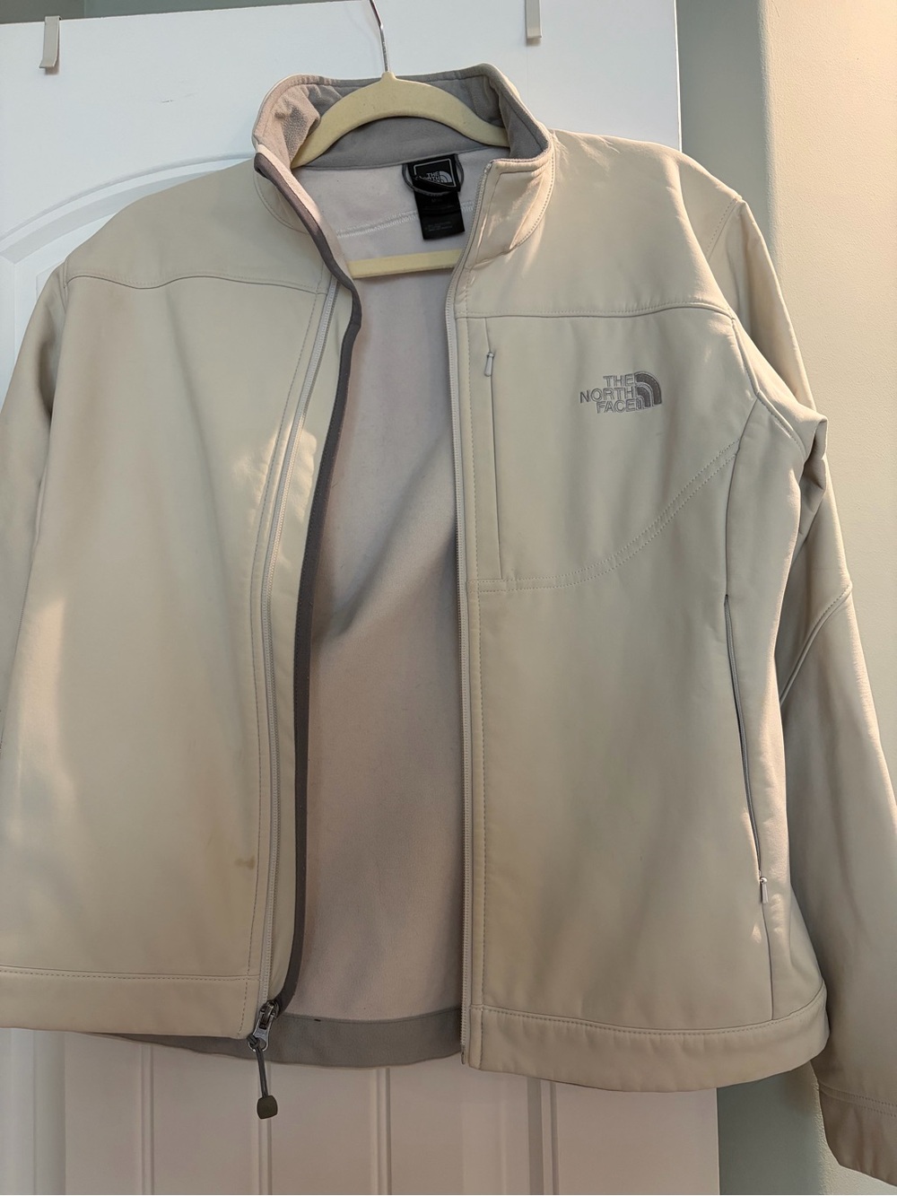 The North Face Beige Softshell Bomber Jacket